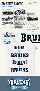 Development of Bruins typography